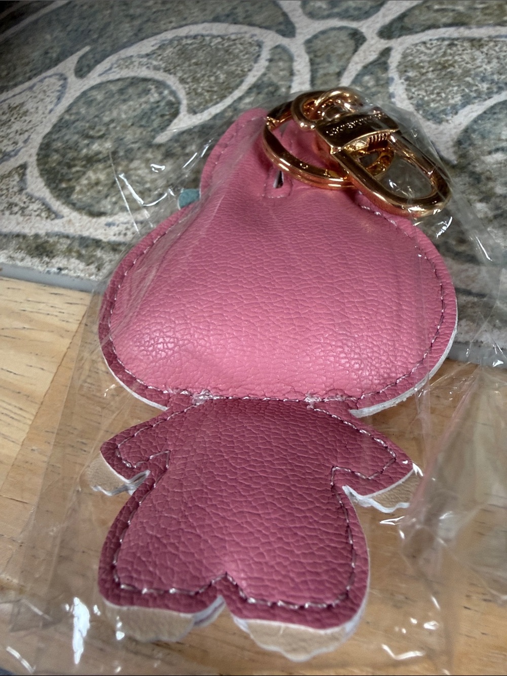 Louis Vuitton Pink Character Keychain with White LV Overalls - Picture 2 of 3
